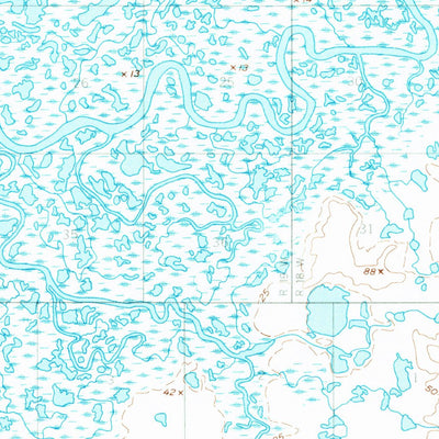 United States Geological Survey Saint Michael B-1, AK (1952, 63360-Scale) digital map