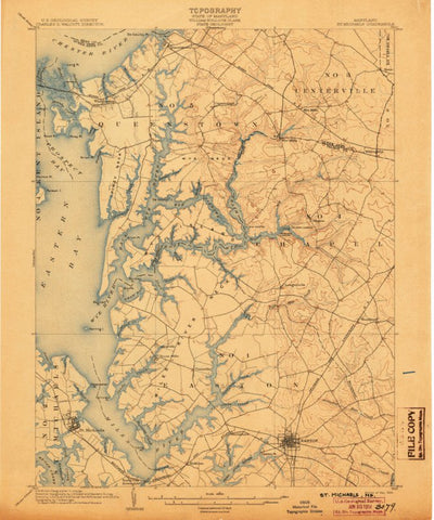 United States Geological Survey Saint Michaels, MD (1904, 62500-Scale) digital map