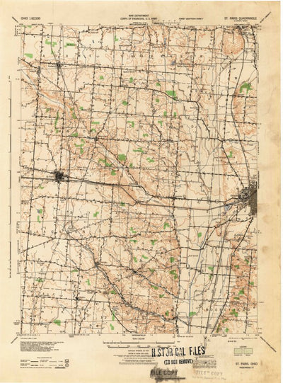 United States Geological Survey Saint Paris, OH (1944, 62500-Scale) digital map
