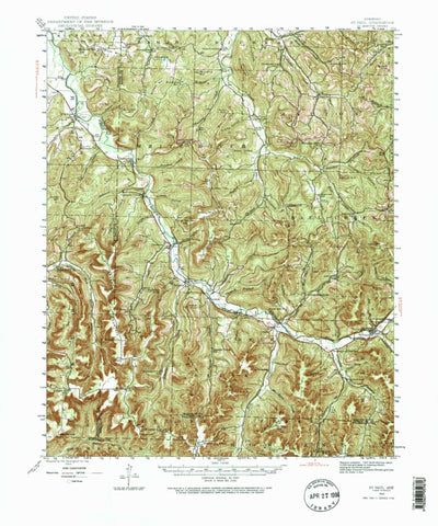 United States Geological Survey Saint Paul, AR (1943, 62500-Scale) digital map