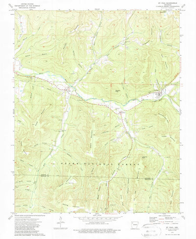 United States Geological Survey Saint Paul, AR (1973, 24000-Scale) digital map