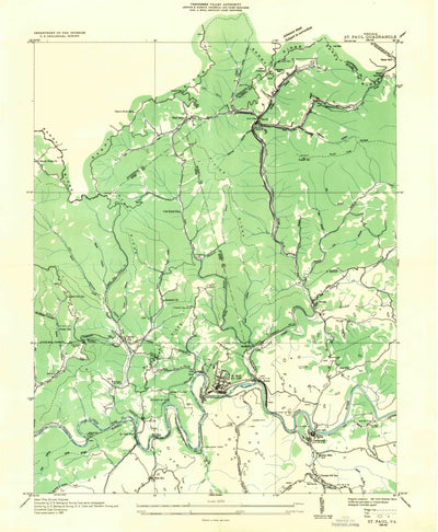 United States Geological Survey Saint Paul, VA (1935, 24000-Scale) digital map