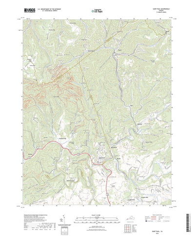 United States Geological Survey Saint Paul, VA (2022, 24000-Scale) digital map