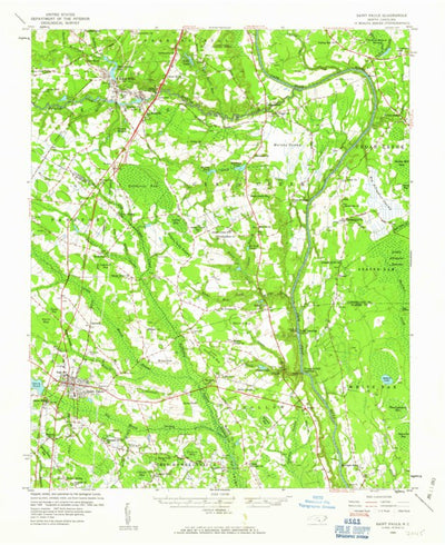 United States Geological Survey Saint Pauls, NC (1959, 62500-Scale) digital map