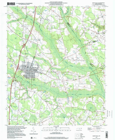 United States Geological Survey Saint Pauls, NC (1997, 24000-Scale) digital map