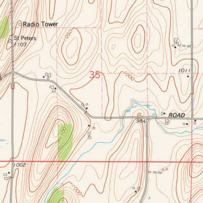 United States Geological Survey Saint Peter, WI (1974, 24000-Scale) digital map