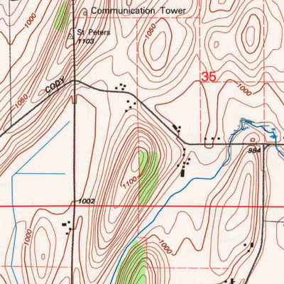 United States Geological Survey Saint Peter, WI (1992, 24000-Scale) digital map