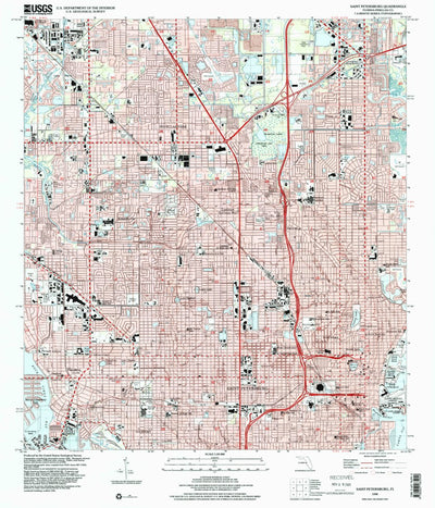 United States Geological Survey Saint Petersburg, FL (1998, 24000-Scale) digital map