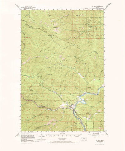 United States Geological Survey Saint Regis, MT (1956, 62500-Scale) digital map