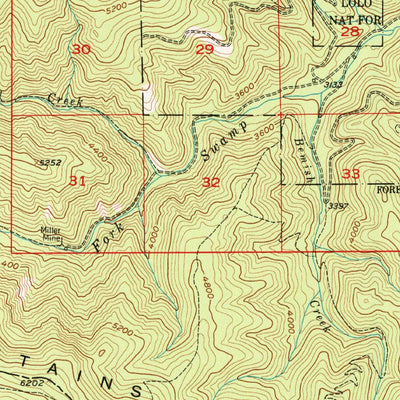 United States Geological Survey Saint Regis, MT (1956, 62500-Scale) digital map