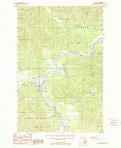 United States Geological Survey Saint Regis, MT (1988, 24000-Scale) digital map