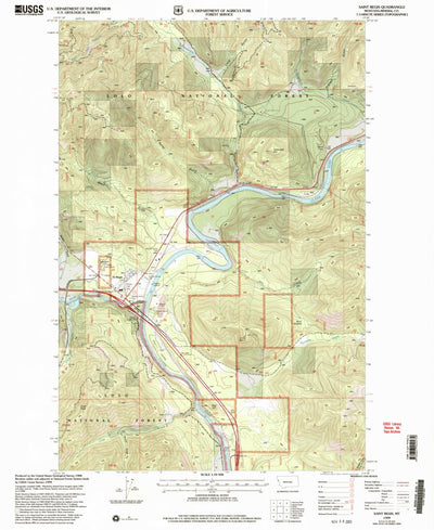 United States Geological Survey Saint Regis, MT (1999, 24000-Scale) digital map