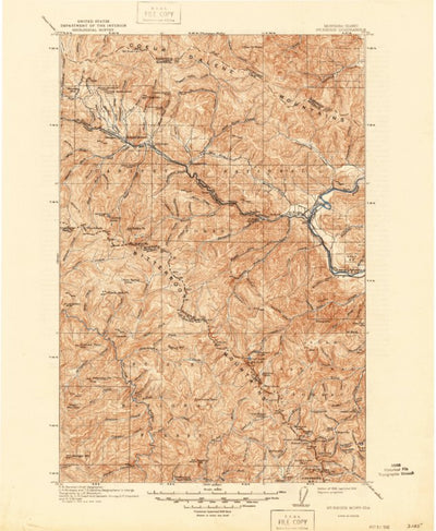United States Geological Survey Saint Regis, MT-ID (1918, 125000-Scale) digital map