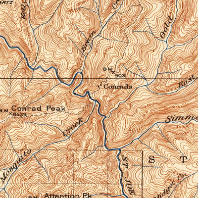 United States Geological Survey Saint Regis, MT-ID (1918, 125000-Scale) digital map