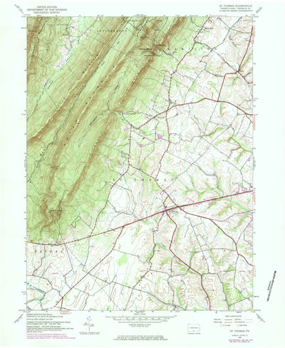 United States Geological Survey Saint Thomas, PA (1944, 24000-Scale) digital map