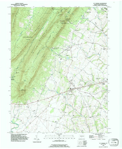 United States Geological Survey Saint Thomas, PA (1990, 24000-Scale) digital map