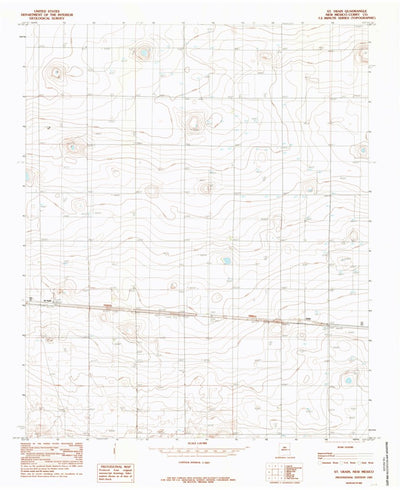 United States Geological Survey Saint Vrain, NM (1985, 24000-Scale) digital map