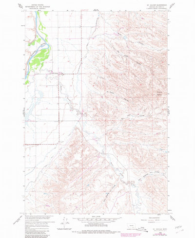 United States Geological Survey Saint Xavier, MT (1960, 24000-Scale) digital map