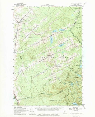 United States Geological Survey Saint Zacharie, ME (1957, 62500-Scale) digital map