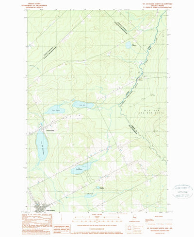 United States Geological Survey Saint Zacharie North, QC-ME (1989, 24000-Scale) digital map