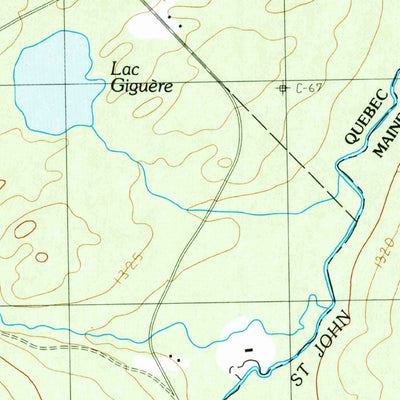 United States Geological Survey Saint Zacharie North, QC-ME (1989, 24000-Scale) digital map