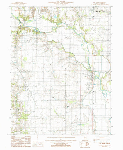 United States Geological Survey Sainte Marie, IL (1985, 24000-Scale) digital map