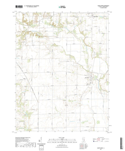United States Geological Survey Sainte Marie, IL (2021, 24000-Scale) digital map