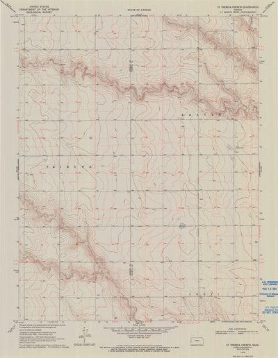 United States Geological Survey Sainte Theresa Church, KS (1970, 24000-Scale) digital map