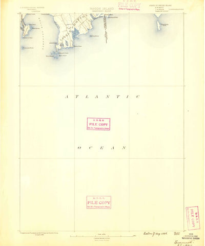 United States Geological Survey Sakonnet, RI-MA (1888, 62500-Scale) digital map