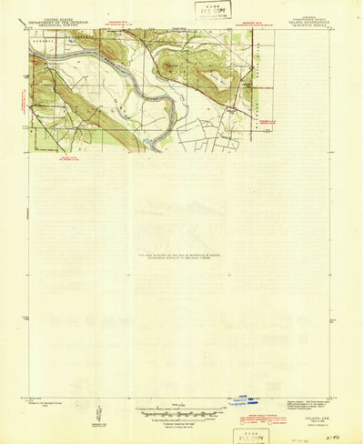 United States Geological Survey Salado, AR (1942, 31680-Scale) digital map