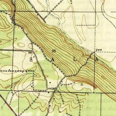 United States Geological Survey Salado, AR (1942, 31680-Scale) digital map