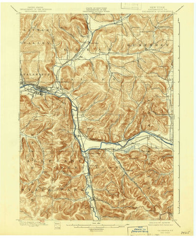 United States Geological Survey Salamanca, NY (1900, 62500-Scale) digital map