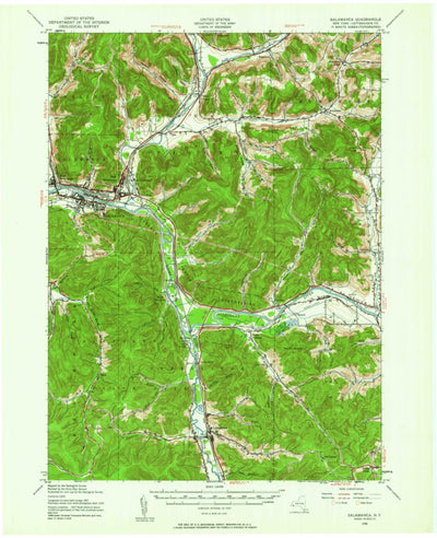 United States Geological Survey Salamanca, NY (1938, 62500-Scale) digital map