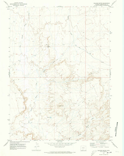 United States Geological Survey Salazar Butte, WY (1970, 24000-Scale) digital map
