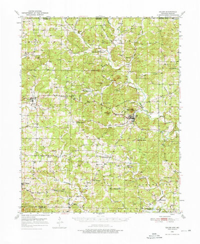 United States Geological Survey Salem, AR-MO (1950, 62500-Scale) digital map