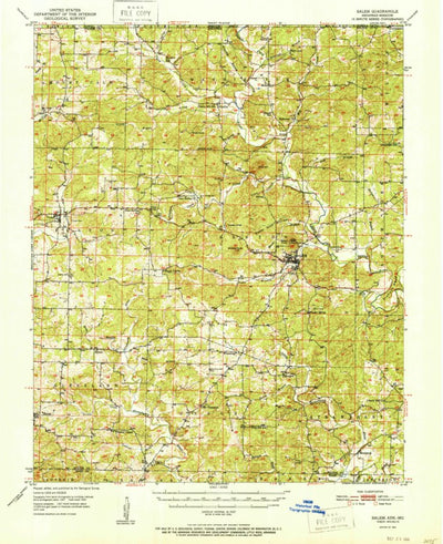 United States Geological Survey Salem, AR-MO (1951, 62500-Scale) digital map