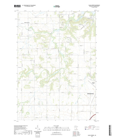 United States Geological Survey Salem Corners, MN (2022, 24000-Scale) digital map