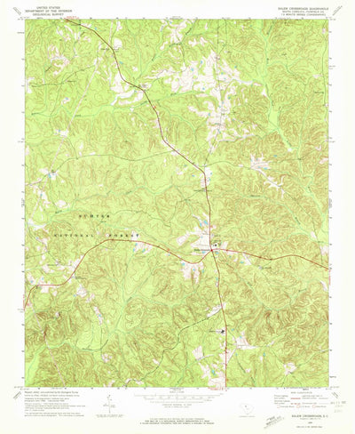 United States Geological Survey Salem Crossroads, SC (1969, 24000-Scale) digital map