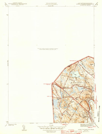 United States Geological Survey Salem Depot, NH-MA (1943, 31680-Scale) digital map