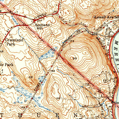 United States Geological Survey Salem Depot, NH-MA (1943, 31680-Scale) digital map