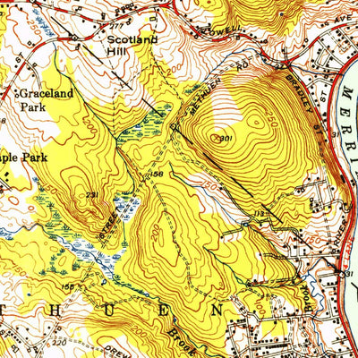 United States Geological Survey Salem Depot, NH-MA (1952, 31680-Scale) digital map