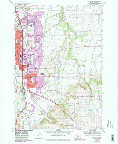 United States Geological Survey Salem East, OR (1969, 24000-Scale) digital map