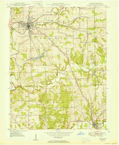 United States Geological Survey Salem, IN (1950, 24000-Scale) digital map
