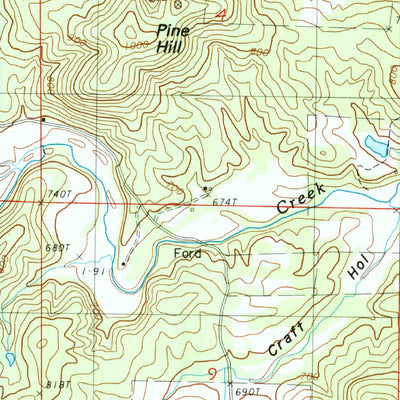United States Geological Survey Salem Knob, AR-MO (1984, 24000-Scale) digital map