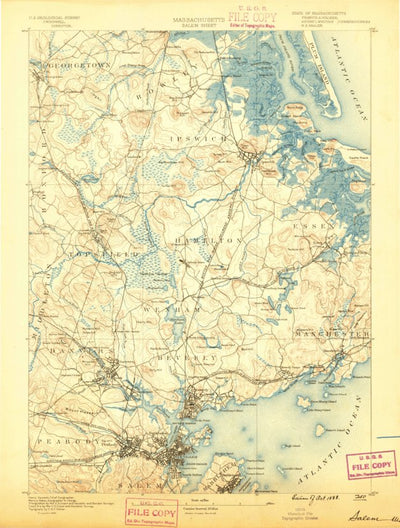 United States Geological Survey Salem, MA (1888, 62500-Scale) digital map