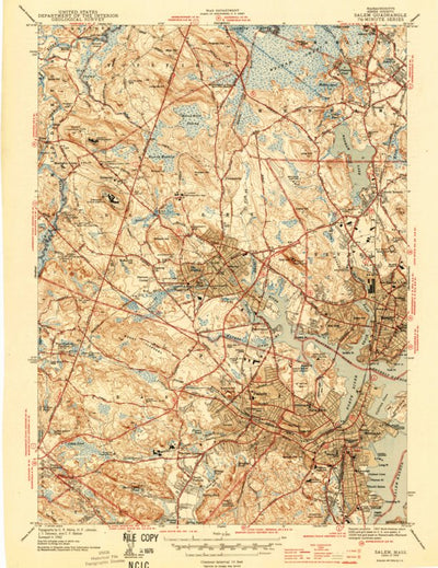 United States Geological Survey Salem, MA (1944, 31680-Scale) digital map