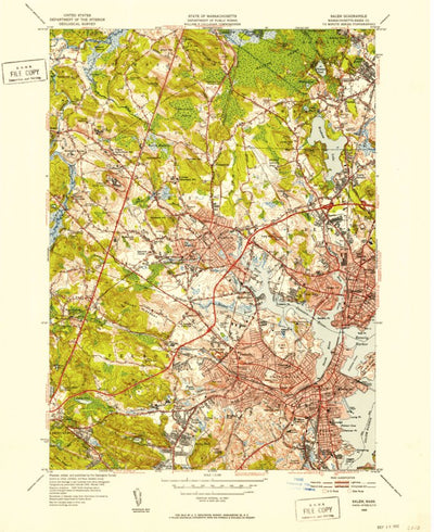 United States Geological Survey Salem, MA (1949, 31680-Scale) digital map