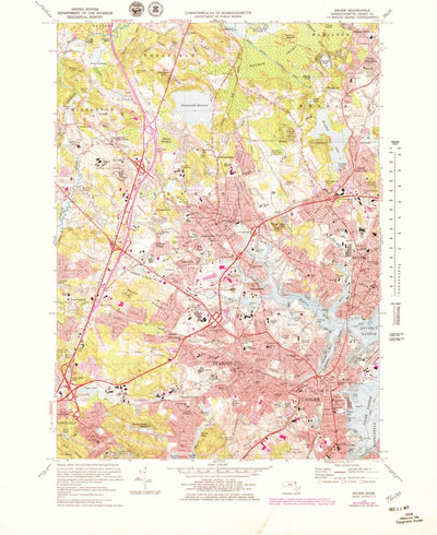 United States Geological Survey Salem, MA (1970, 25000-Scale) digital map