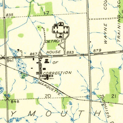 United States Geological Survey Salem, MI (1936, 31680-Scale) digital map