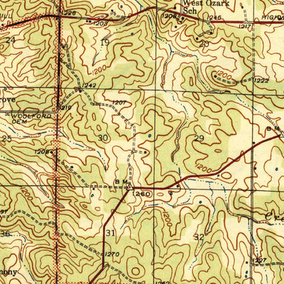 United States Geological Survey Salem, MO (1945, 62500-Scale) digital map